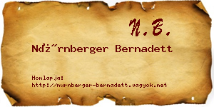 Nürnberger Bernadett névjegykártya